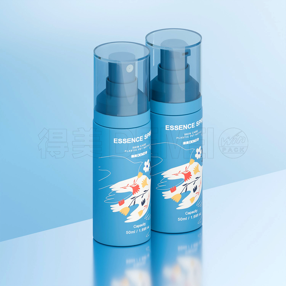 30 ml 50 ml 60 ml Niebieska butelka z pompką do balsamu z plastikową pompką do balsamu do ciała