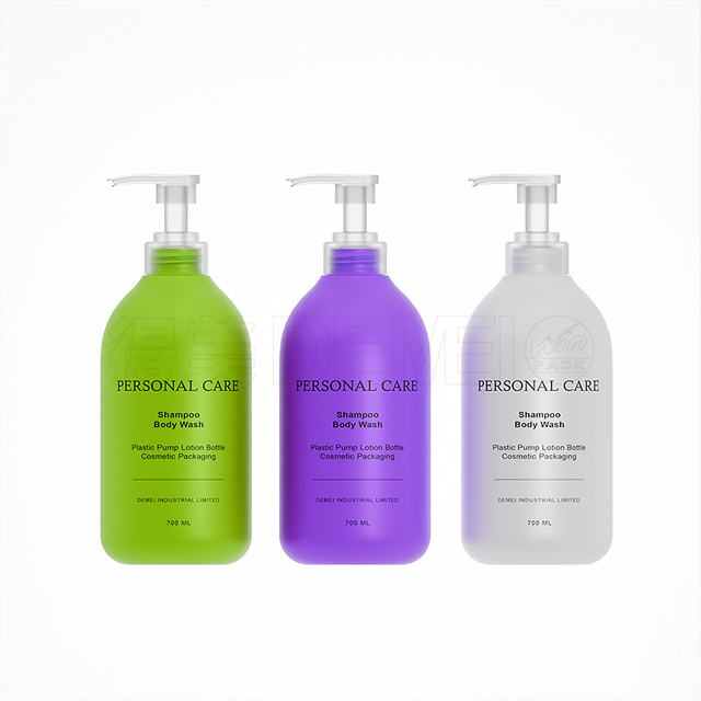 로션 펌프 및 플립 탑 캡이 포함된 500ml 700ml HDPE 플라스틱 병