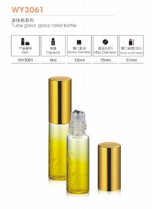 6 ml mini-parfumglazen fles met gouden dop