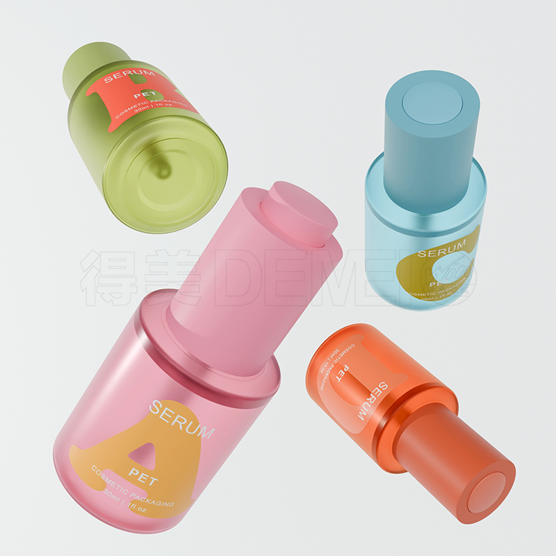 Botol Plastik PET 30ml dengan Penetes Tombol Tekan untuk Serum
