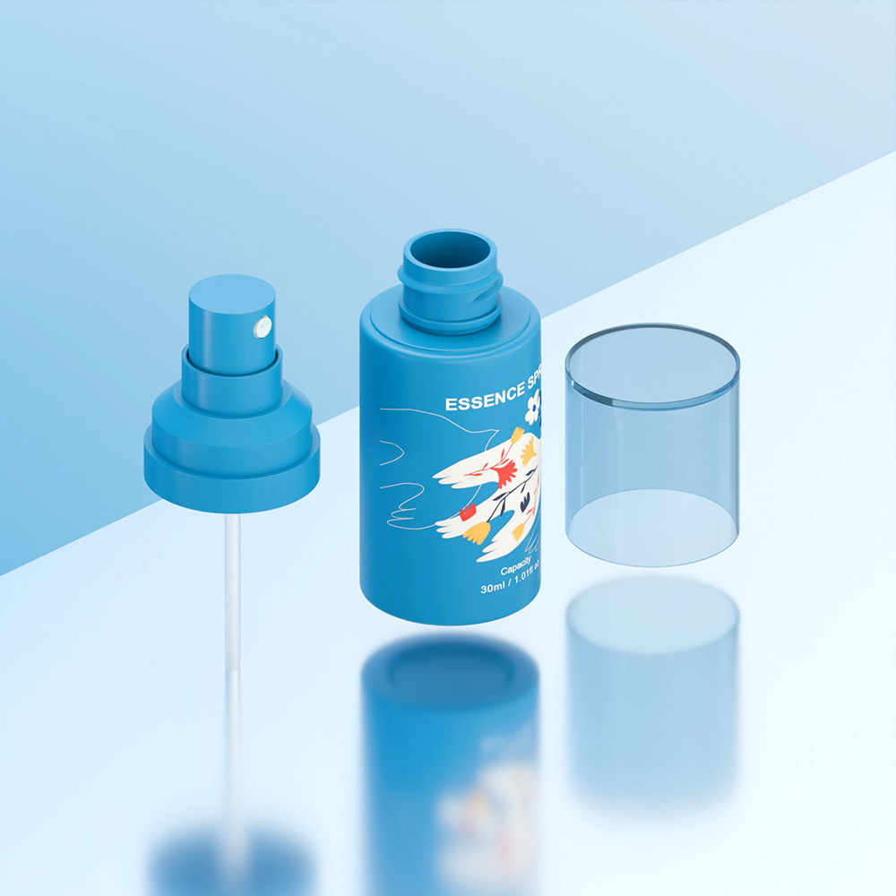 30 ml 50 ml 60 ml Niebieska butelka z pompką do balsamu z plastikową pompką do balsamu do ciała