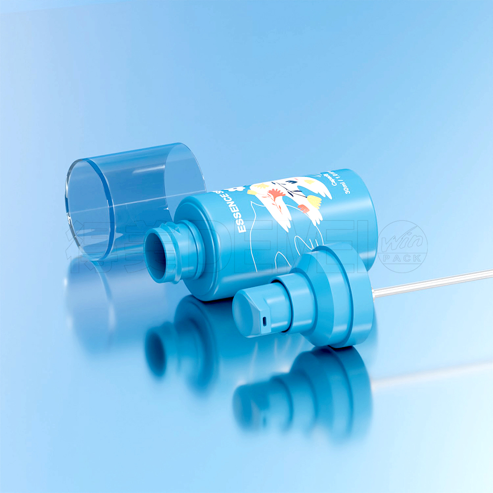 V&uuml;cut Losyonu i&ccedil;in Plastik Pompalı 30ml 50ml 60ml Mavi Renkli Losyon Pompa Şişesi