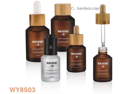Gerecycleerde etherische olie glazen cosmetische fles
