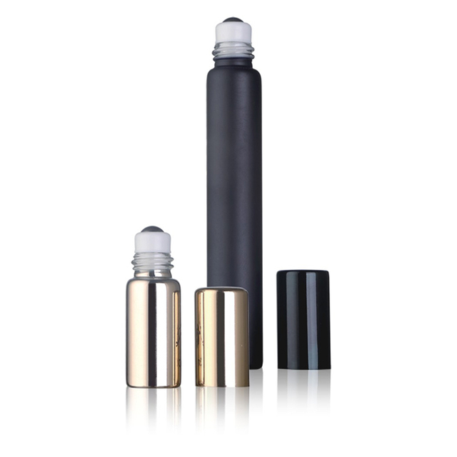 U&ccedil;ucu Yağlar ve Serumlar i&ccedil;in 3ml 5ml 8ml 10ml 12ml Amber, Siyah, Parlak Altın Silindir Şişeler