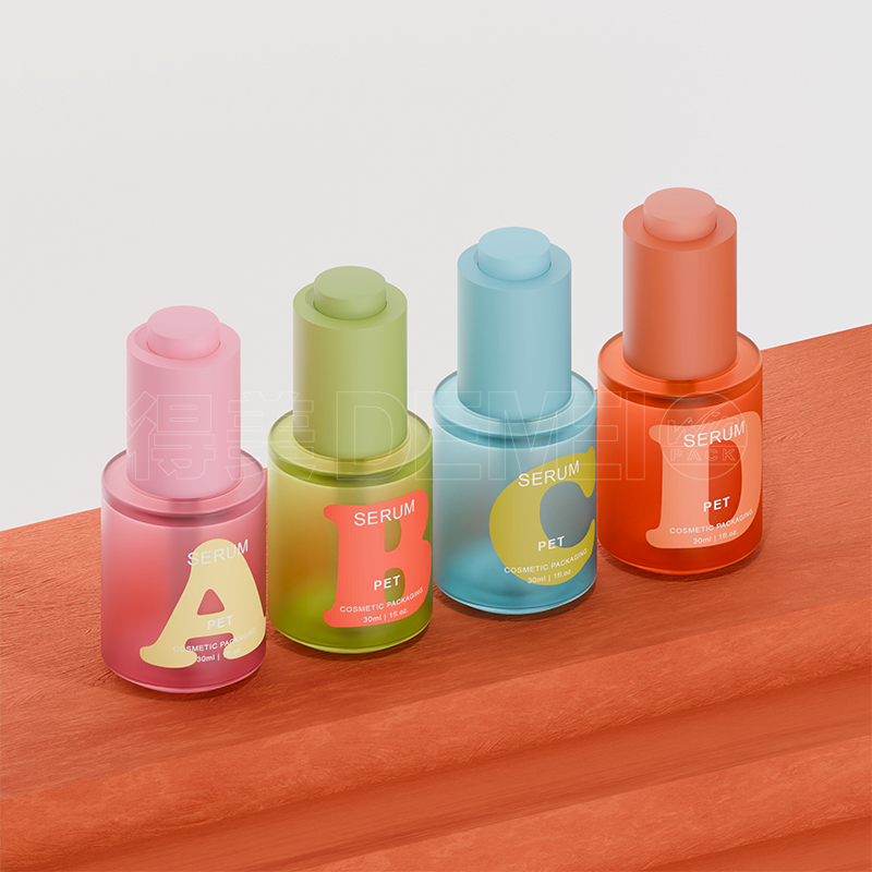 Botol Plastik PET 30ml dengan Penetes Tombol Tekan untuk Serum