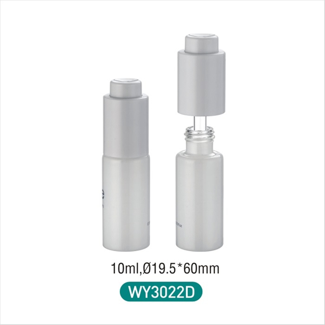 5ml 10ml 12ml Botol Kaca Tabung Bentuk Bulat Putih dengan Penetes Pompa Putih untuk Botol Serum