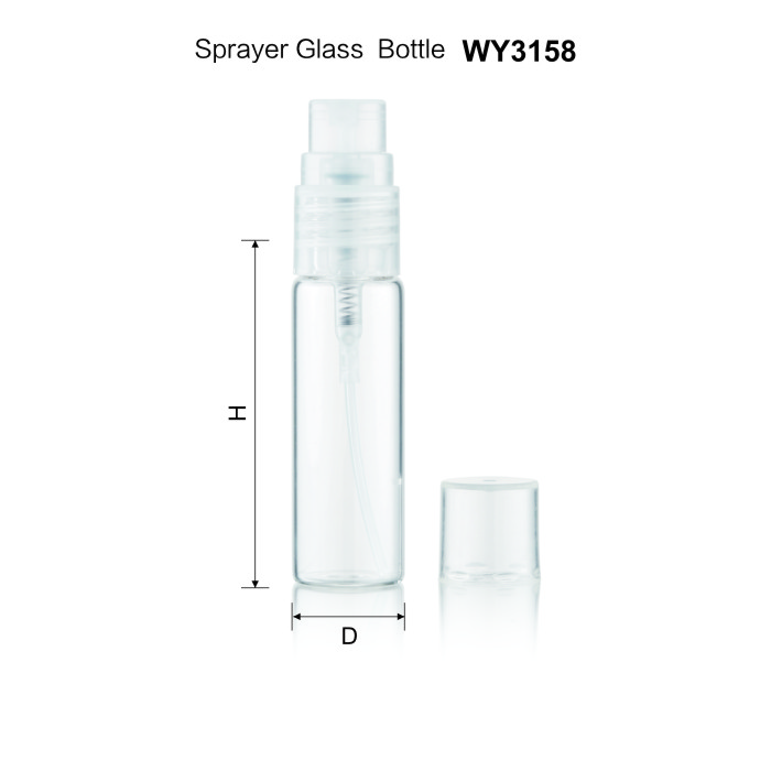 10ml 15ml 20ml 25ml 30ml Botol Parfum Kaca Bening grosir dengan Sprayer Plastik Bening